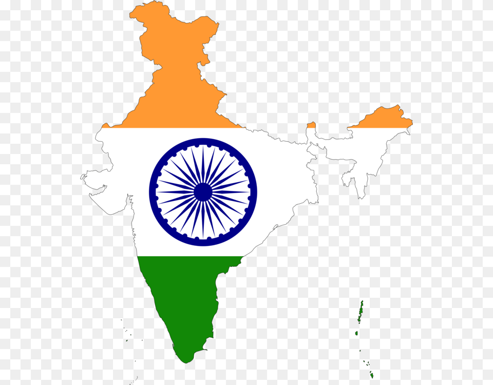 Flag Of India Map National Flag, Chart, Plot, Machine, Wheel Png