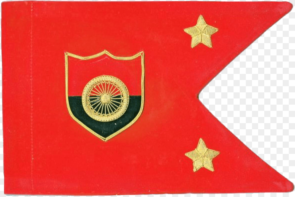 Flag Of Indian Major Generals Army Headquarters Army Ranks And Insignia Of India, Symbol, Machine, Wheel Png