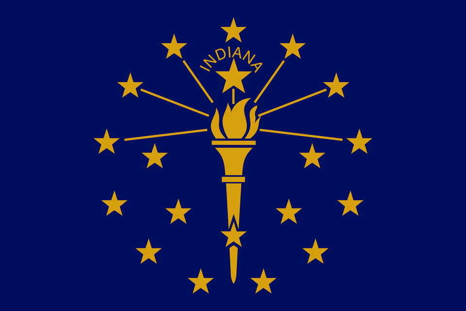Flag Of Indiana Clipart, Light, Torch, Symbol Free Transparent Png
