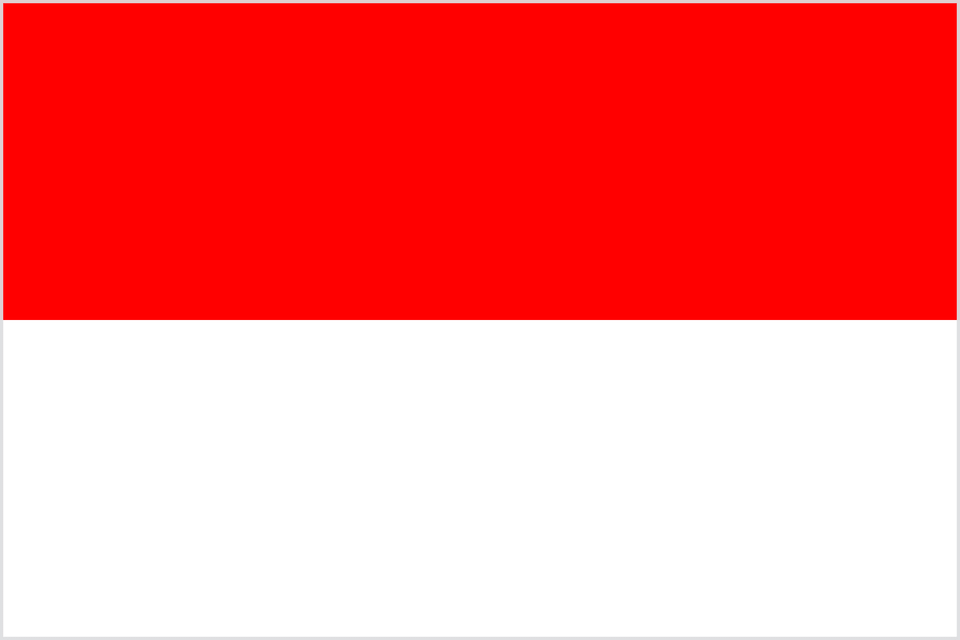 Flag Of Indonesia Bordered Clipart Png