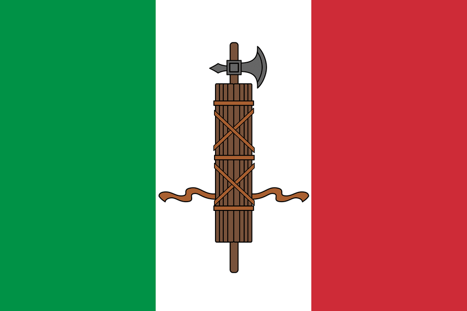 Flag Of Italian Fascism Clipart, Sword, Weapon, Device Free Png Download