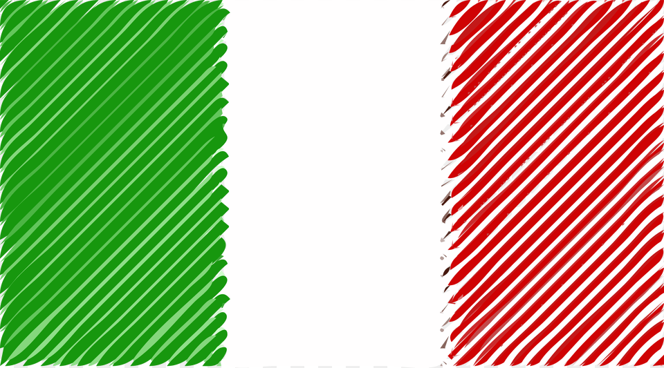 Flag Of Italy Linear Icons, Green, Paper Png Image