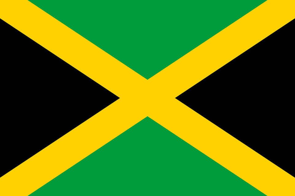 Flag Of Jamaica 3 2 Aspect Ratio Clipart Png