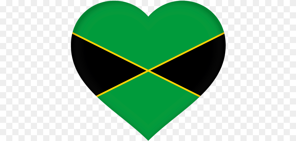 Flag Of Jamaica Heart Greeting Card Vertical Png Image