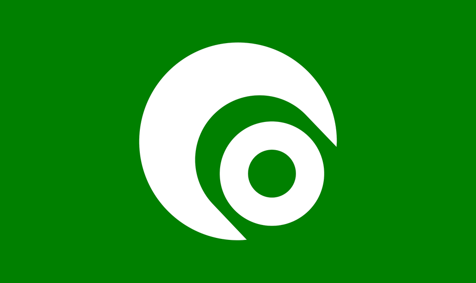 Flag Of Jinseki Hiroshima Clipart, Green, Spiral, Astronomy, Moon Png Image