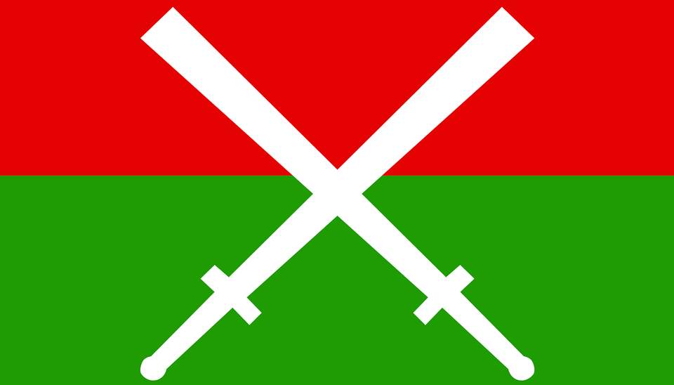 Flag Of Kachin State Fotw Clipart, Sword, Weapon Free Transparent Png