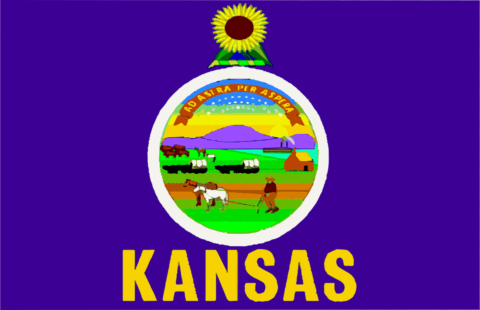 Flag Of Kansas Clipart, Logo, Person, Outdoors Png