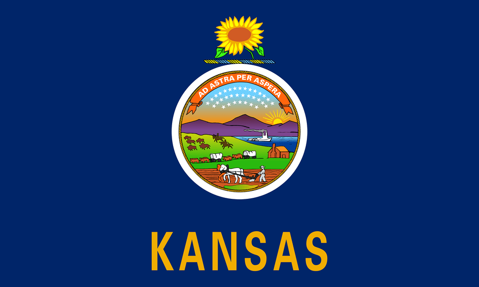 Flag Of Kansas Clipart, Logo, Flower, Person, Plant Free Png