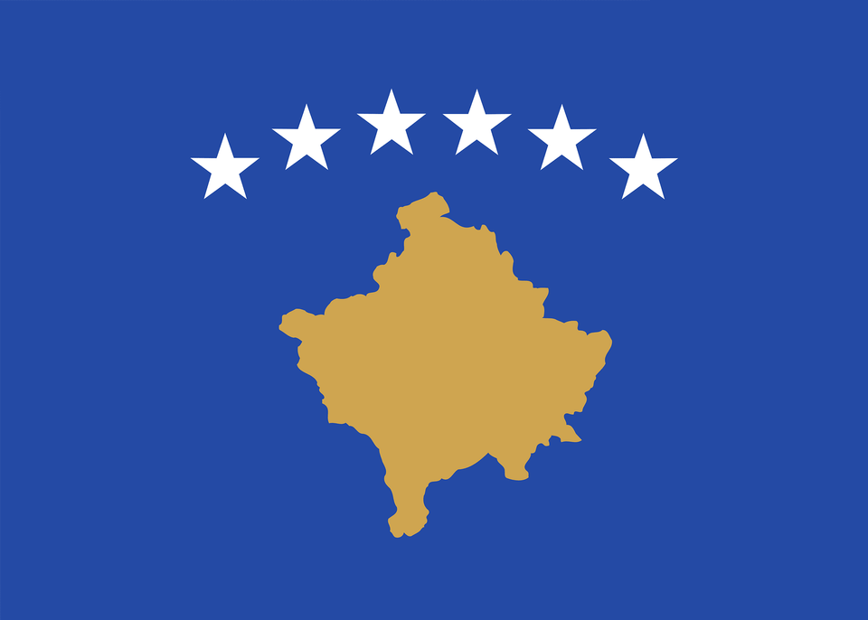 Flag Of Kosovo Govoutline Pd Clipart, Chart, Plot, Symbol, Map Free Png
