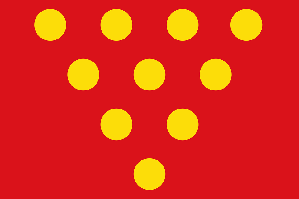 Flag Of La Horra Spain Clipart, Pattern, Lighting, Polka Dot Png Image