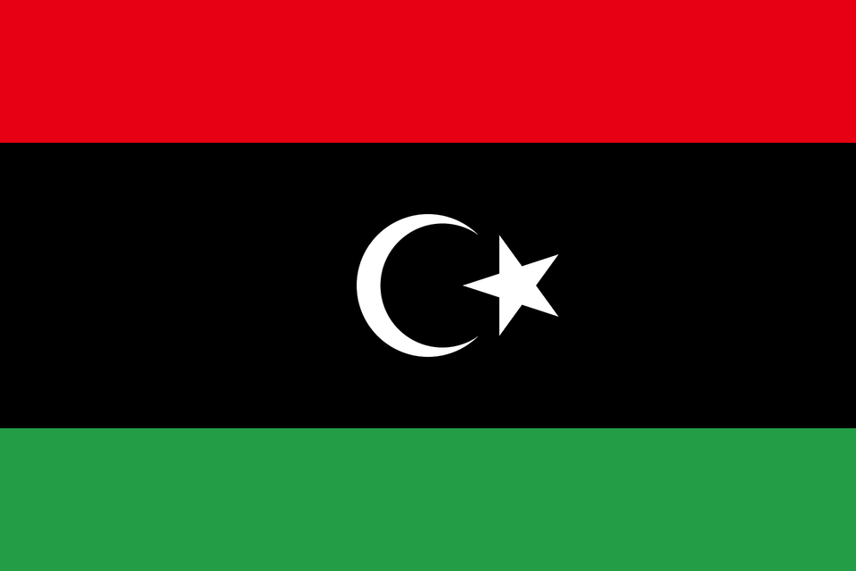 Flag Of Libya 3 2 Clipart, Star Symbol, Symbol Png Image