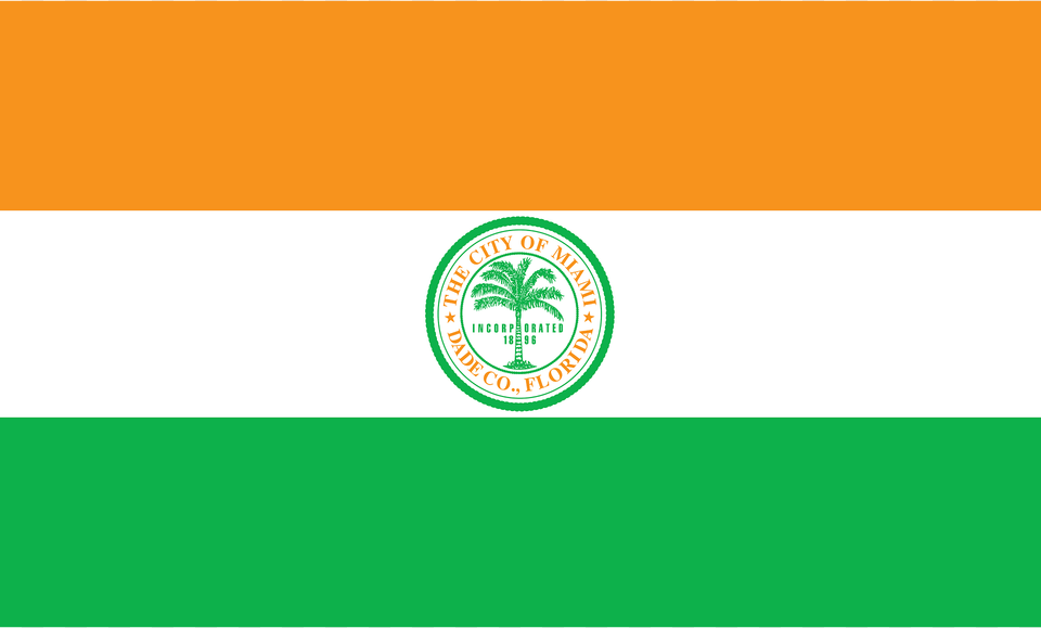 Flag Of Miami Florida Clipart, Logo Free Png