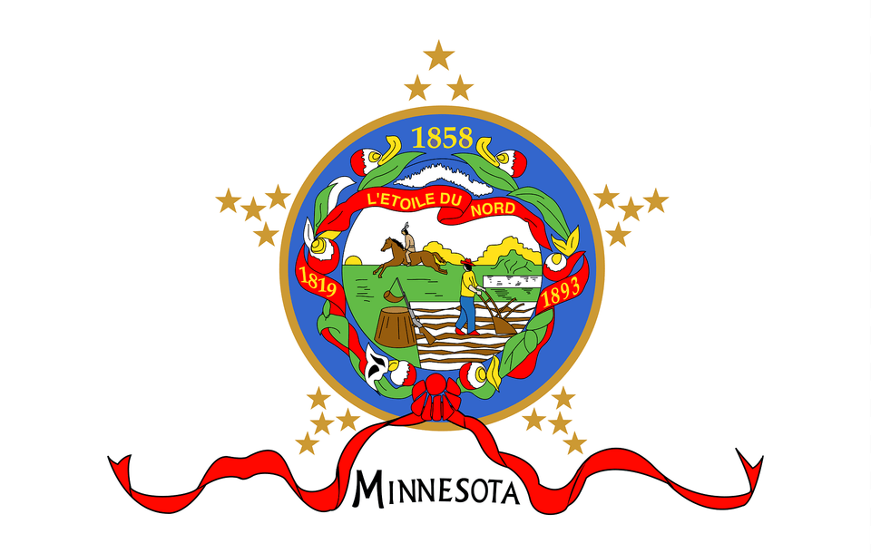 Flag Of Minnesota Clipart, Logo, Badge, Emblem, Symbol Png Image