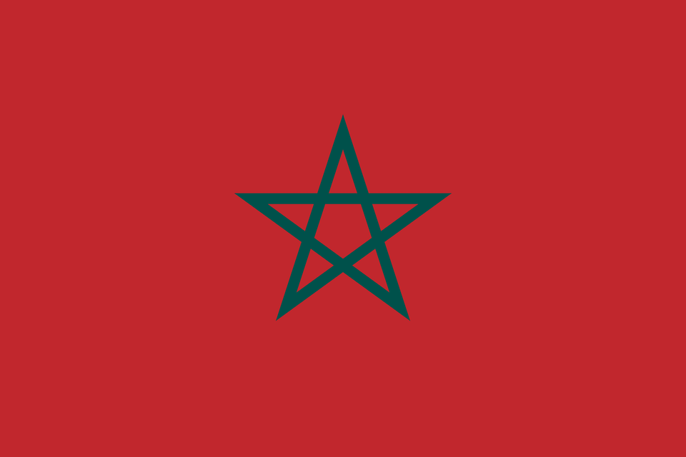 Flag Of Morocco Blue Green Clipart, Star Symbol, Symbol Free Png Download