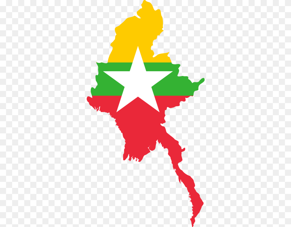 Flag Of Myanmar Mivar Myanmar, Star Symbol, Symbol, Person, Leaf Png