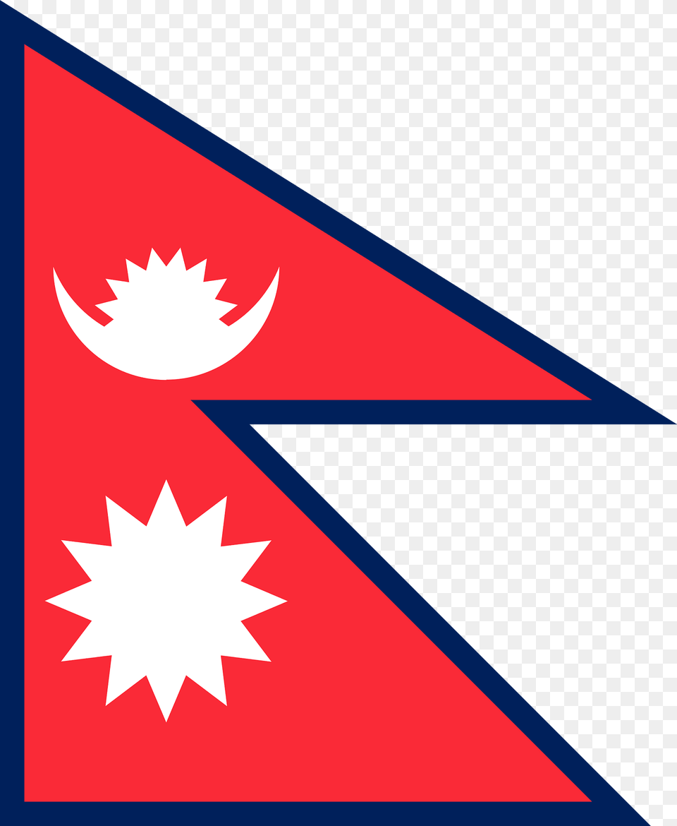 Flag Of Nepal 2008 Summer Olympics Clipart, Triangle Free Png Download
