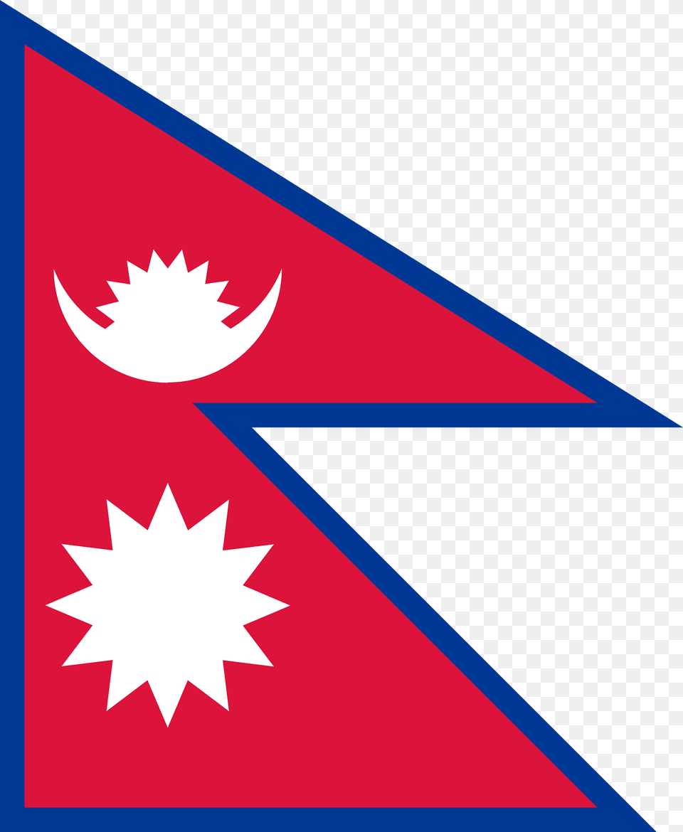 Flag Of Nepal Clipart, Triangle Png Image