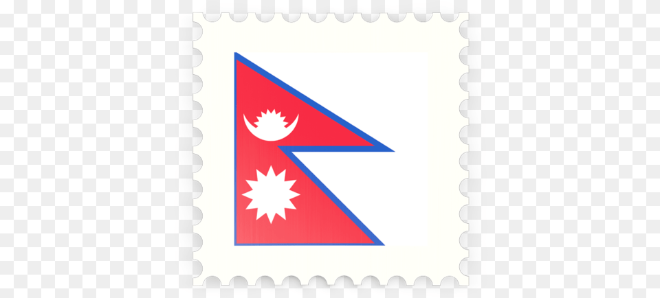 Flag Of Nepal National Flag Nepal Flag, Postage Stamp, Triangle Free Transparent Png