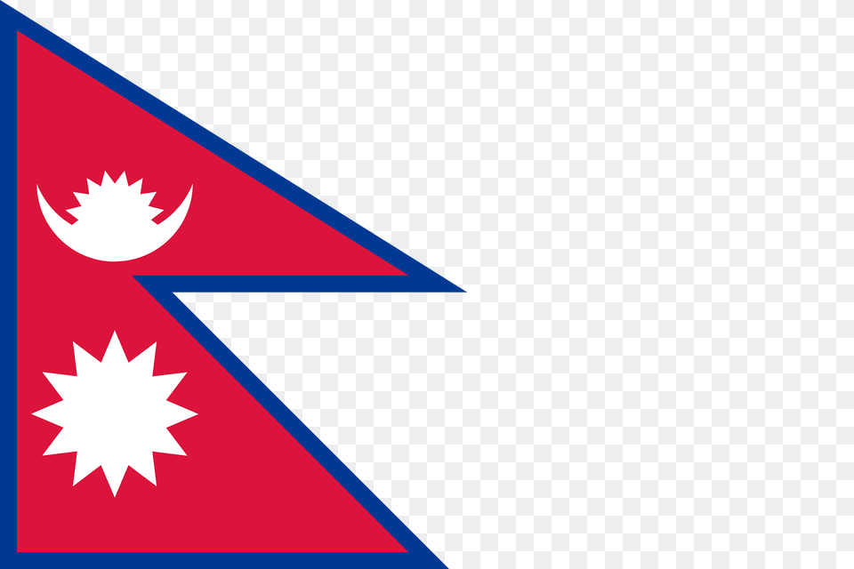 Flag Of Nepal With Spacing Aspect Ratio 3 2 Clipart, Triangle Png Image