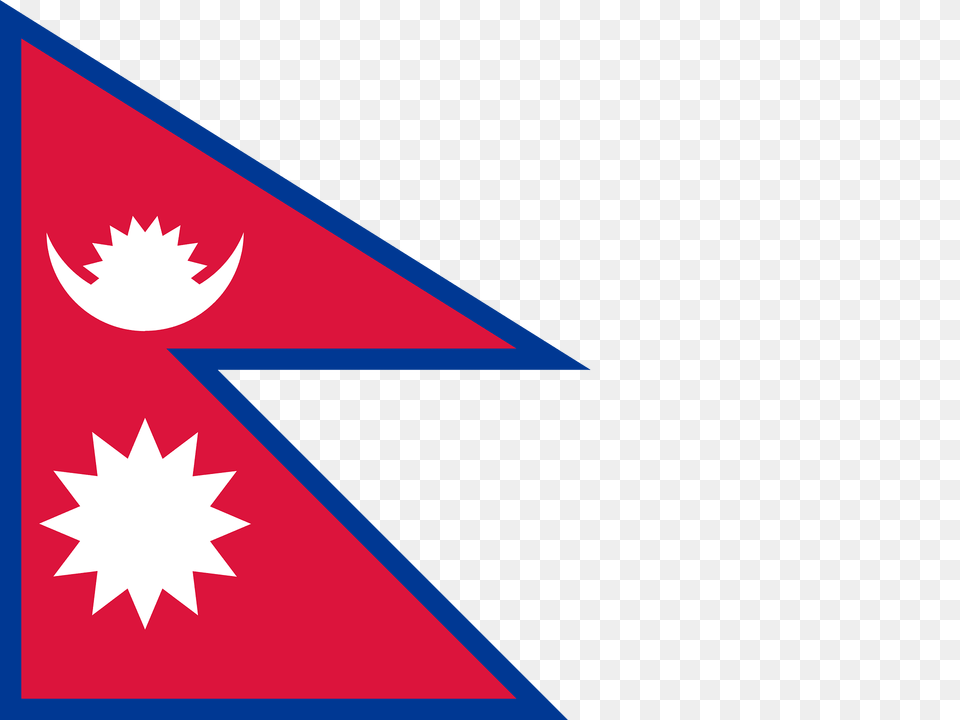 Flag Of Nepal With Spacing Aspect Ratio 4 3 Clipart, Triangle Free Png Download