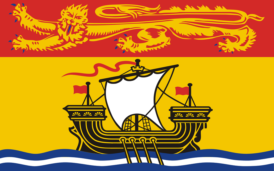 Flag Of New Brunswick Clipart, Emblem, Symbol, Art, Bulldozer Free Png Download