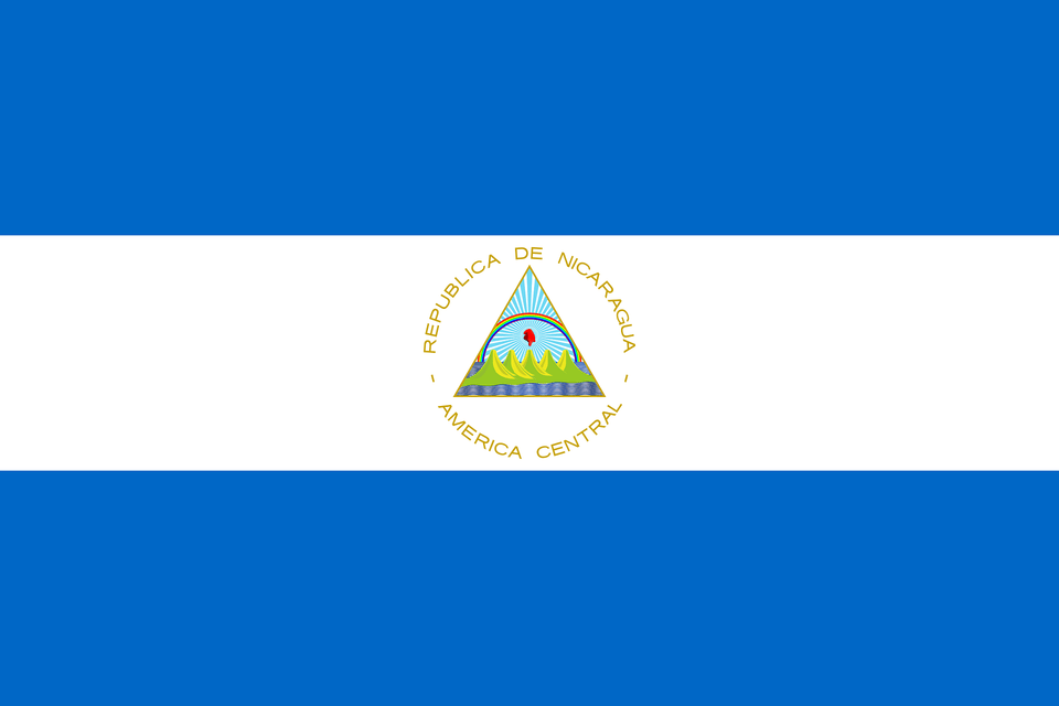Flag Of Nicaragua 3 2 Clipart, Triangle Free Png