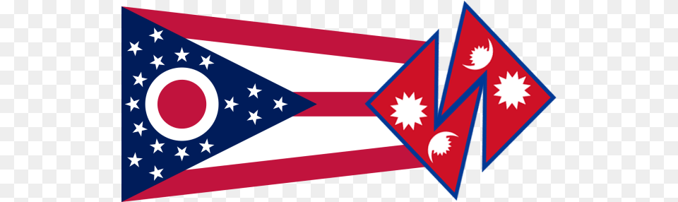 Flag Of Ohio If The State Was Colonized By Nepal Ohio State Flag, American Flag Free Transparent Png
