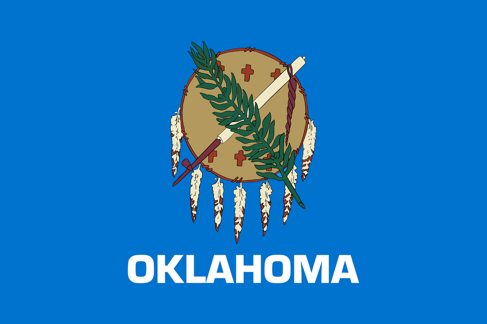Flag Of Oklahoma Clipart, Logo, Plant, Tree Free Png Download