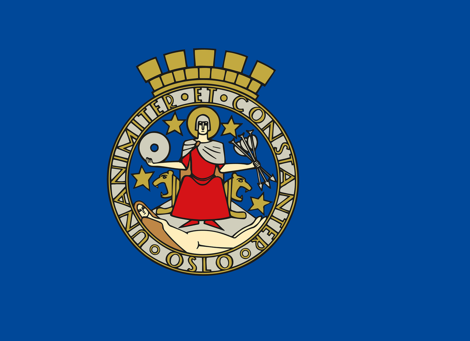 Flag Of Oslo Clipart, Logo, Badge, Symbol, Emblem Free Png Download