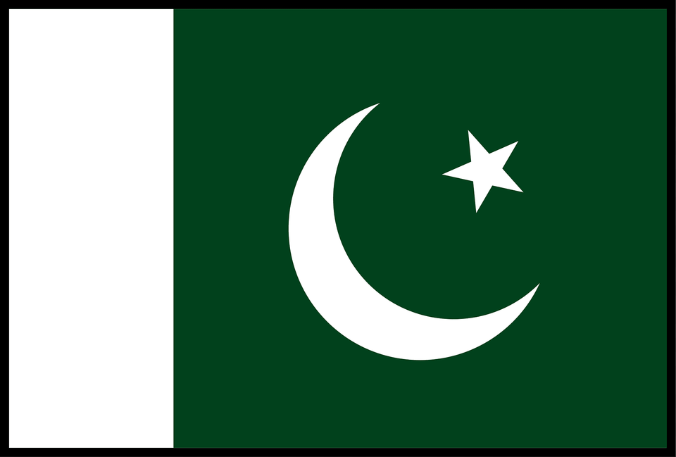 Flag Of Pakistan Bordered Clipart, Symbol, Astronomy, Moon, Nature Free Png Download