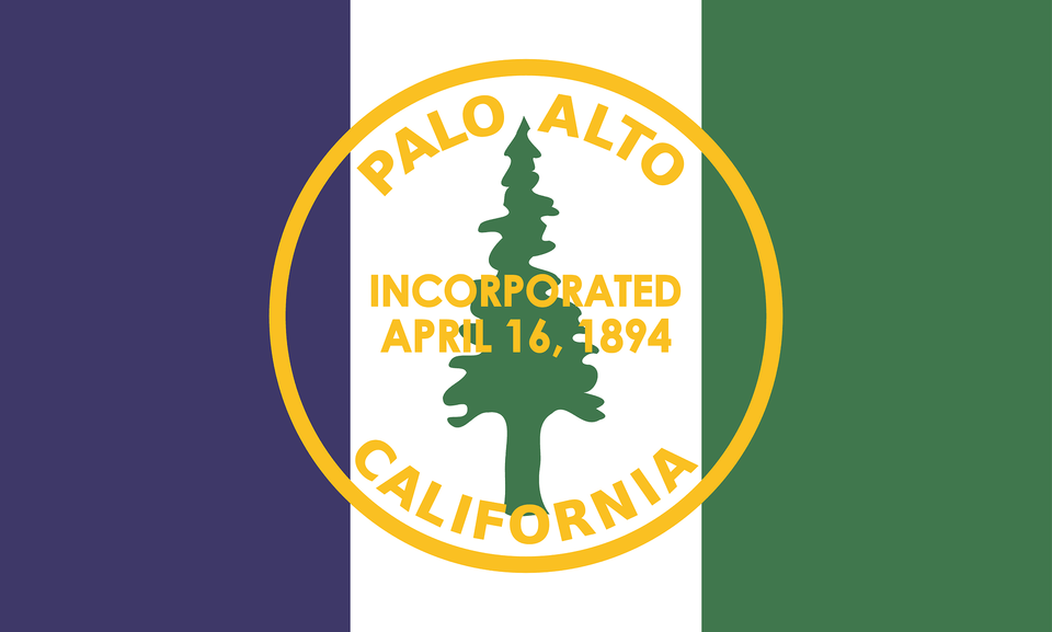 Flag Of Palo Alto California Clipart, Plant, Tree, Logo, Person Free Png Download