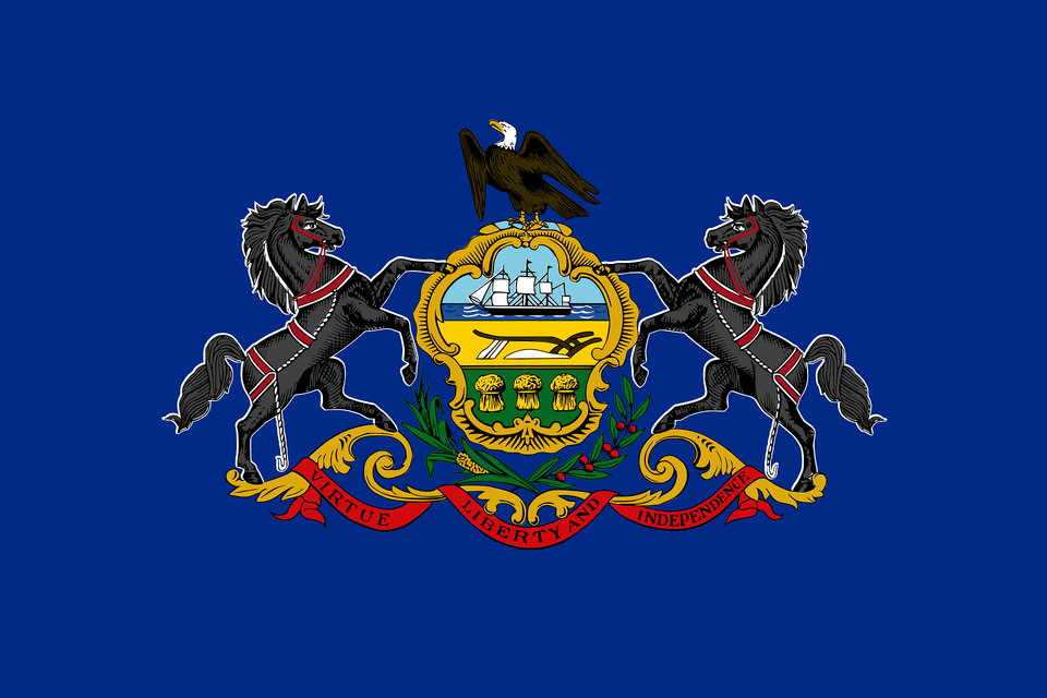 Flag Of Pennsylvania Clipart, Emblem, Symbol, Logo, Animal Free Png