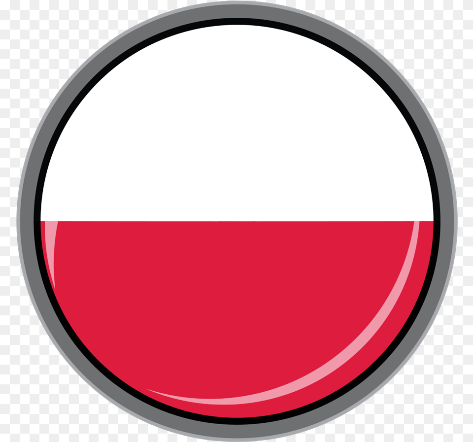 Flag Of Poland Transparent Circle, Sticker, Sphere, Symbol Free Png