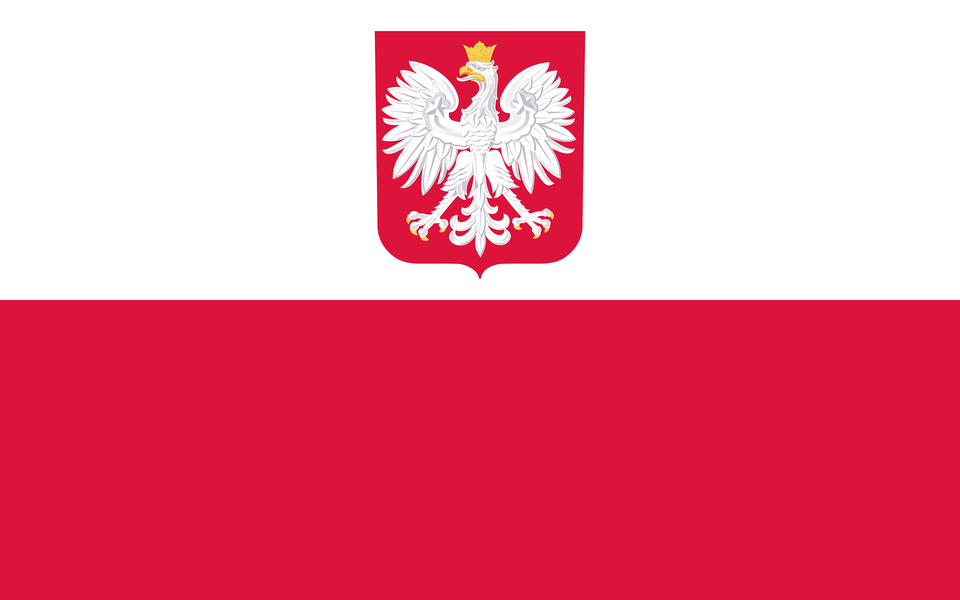 Flag Of Poland With Coat Of Arms Clipart, Emblem, Symbol Free Png Download