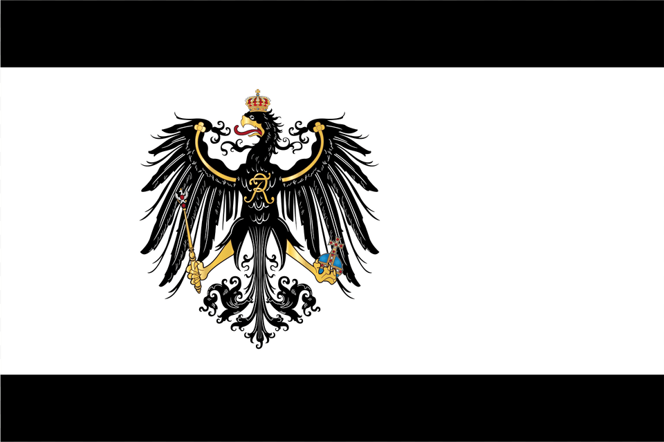 Flag Of Prussia 1892 3 2 Clipart, Emblem, Symbol, Animal, Bird Free Transparent Png