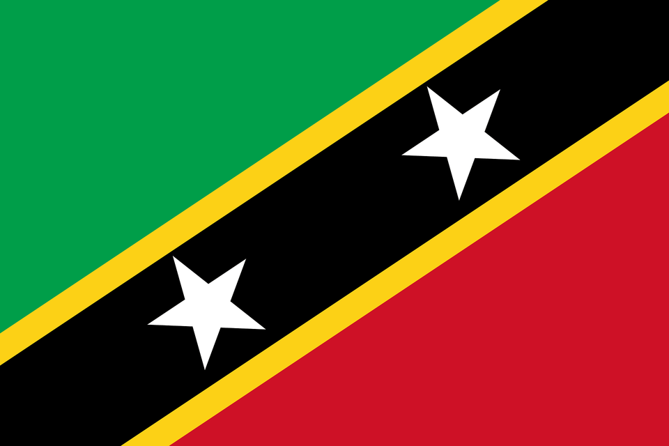 Flag Of Saint Kitts And Nevis Clipart, Symbol, Star Symbol Free Png Download