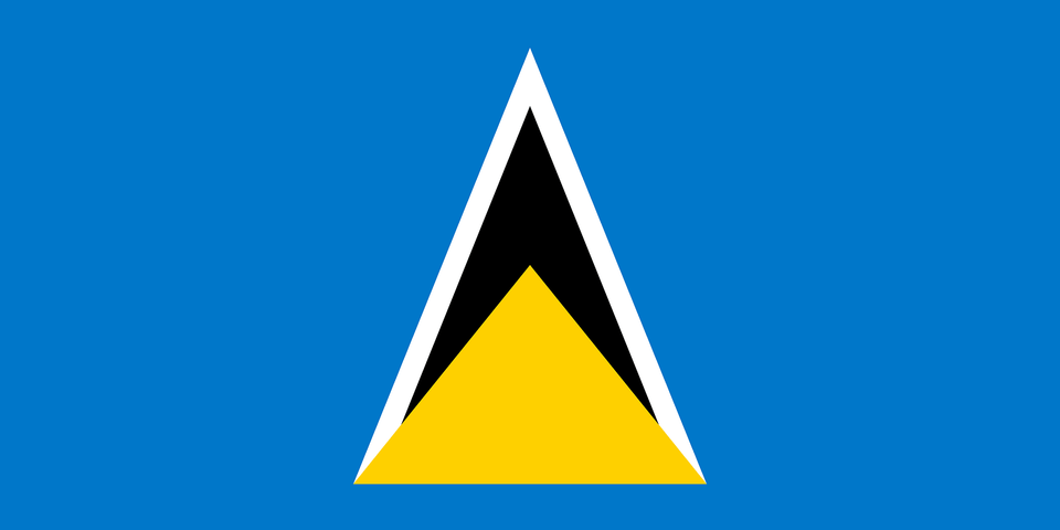 Flag Of Saint Lucia 2008 Summer Olympics Clipart, Triangle Free Transparent Png