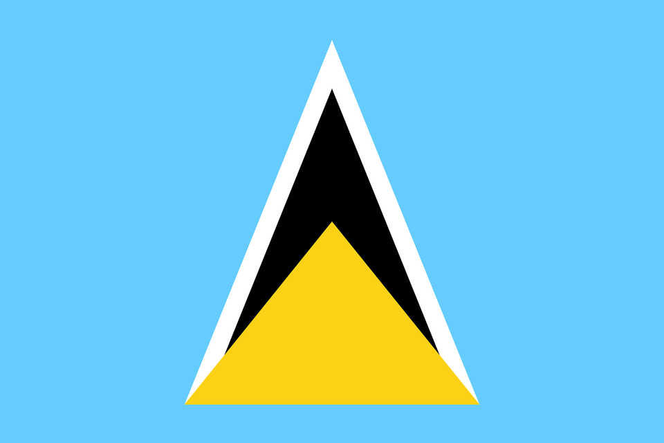 Flag Of Saint Lucia 3 2 Clipart, Triangle, Blade, Dagger, Knife Free Png