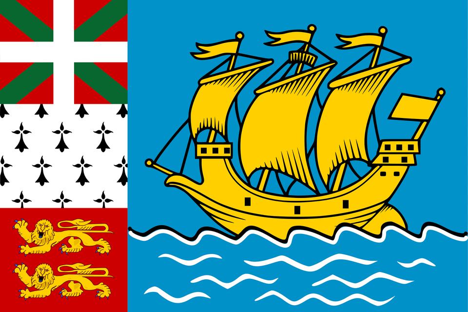 Flag Of Saint Pierre And Miquelon Clipart, Bulldozer, Machine, Emblem, Symbol Png