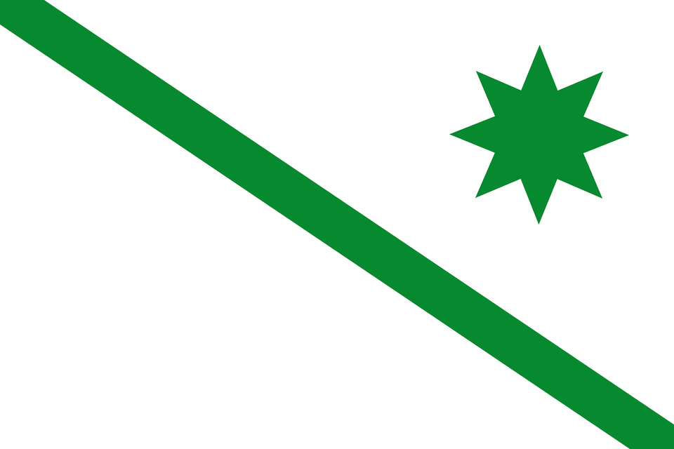 Flag Of San Jos Del Valle Spain Clipart, Leaf, Plant, Star Symbol, Symbol Free Png