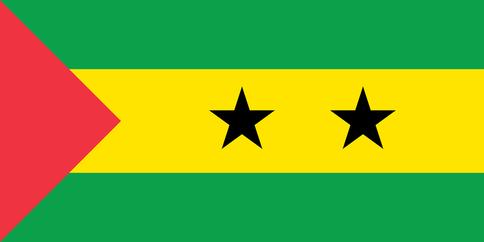 Flag Of Sao Tome And Principe 2008 Summer Olympics Clipart, Star Symbol, Symbol Free Transparent Png
