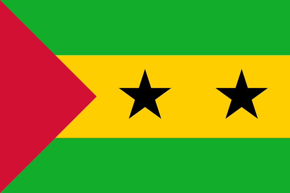 Flag Of Sao Tome And Principe 3 2 Clipart, Star Symbol, Symbol Free Png