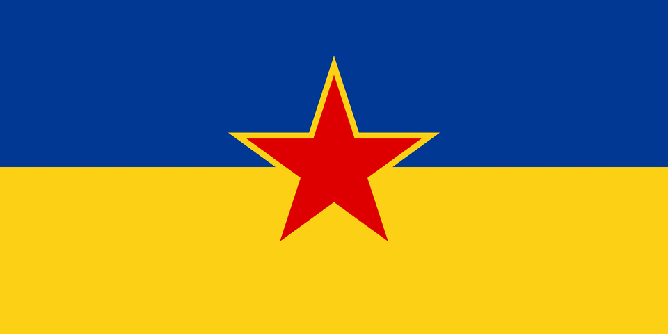 Flag Of Sfr Yugoslav Ruthenian And Ukranian Minority Clipart, Star Symbol, Symbol Free Png Download