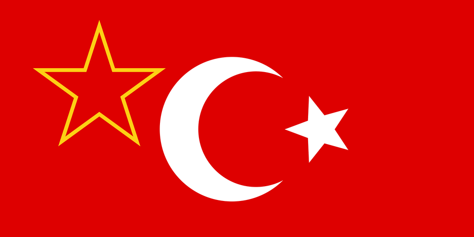 Flag Of Sfr Yugoslav Turkish Minority Clipart, Star Symbol, Symbol Free Png Download