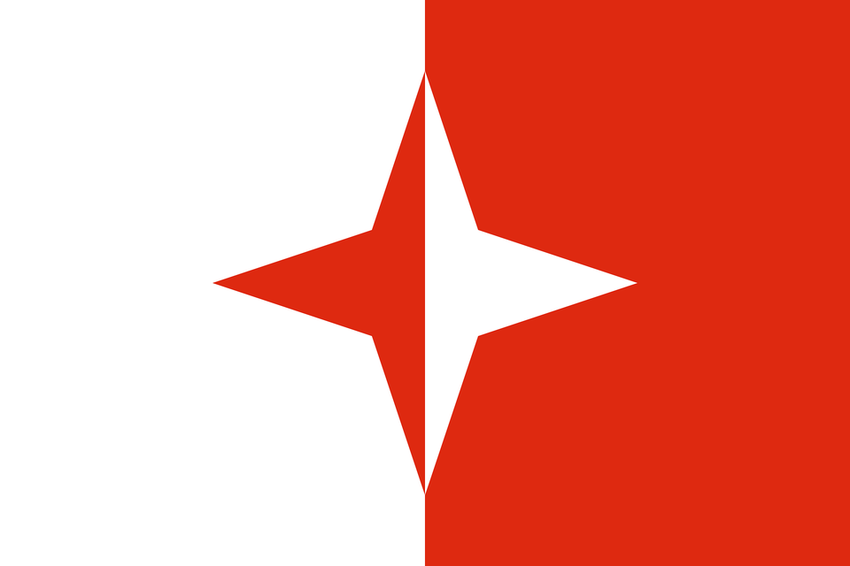 Flag Of Sliema Clipart, Star Symbol, Symbol, Cross Png Image