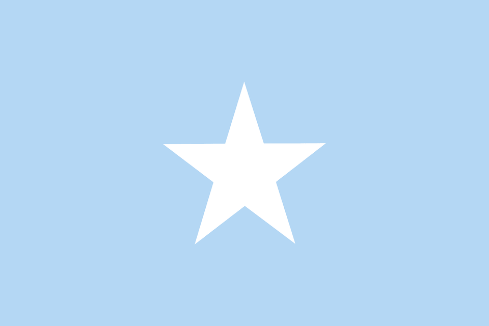 Flag Of Somalia Sky Blue Clipart, Star Symbol, Symbol Free Transparent Png