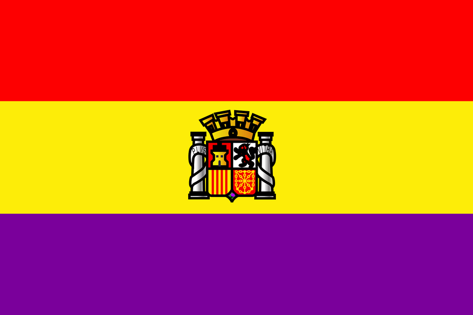 Flag Of Spain Second Republic Historic Clipart, Machine Png Image