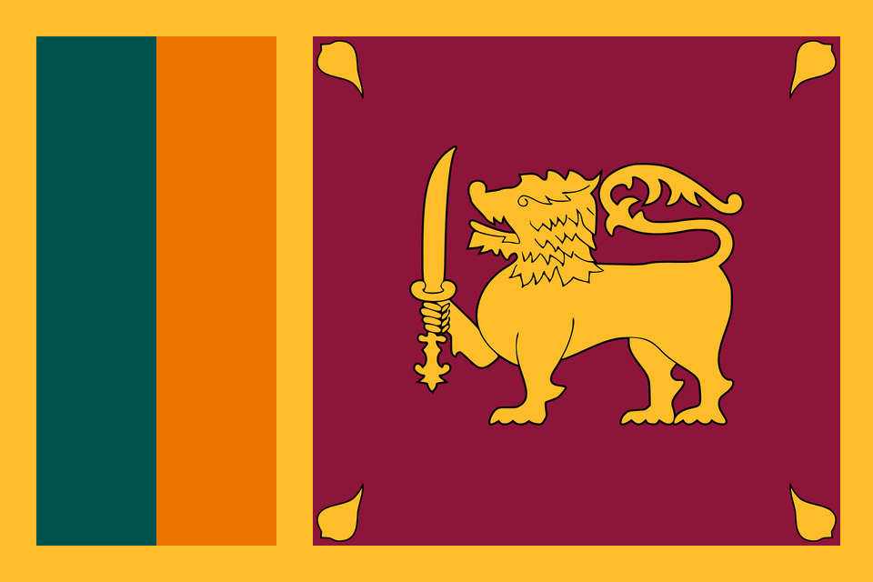 Flag Of Sri Lanka 3 2 Clipart, Animal, Lion, Mammal, Wildlife Free Transparent Png