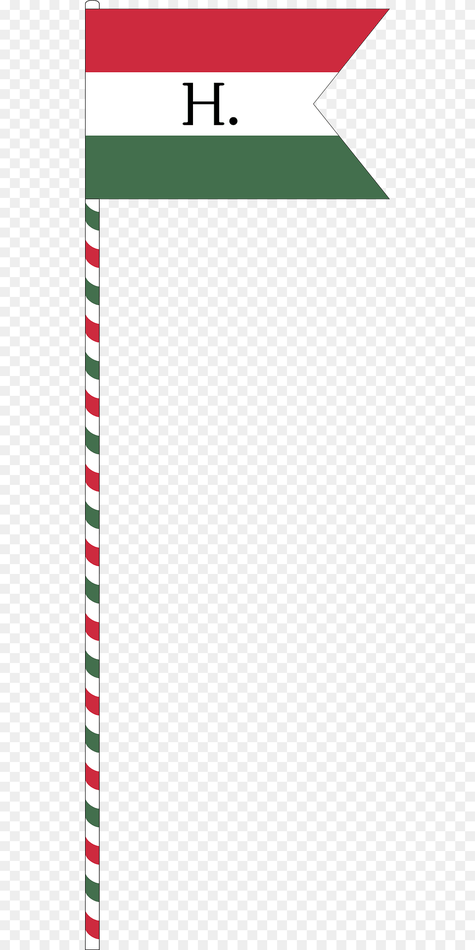 Flag Of The Command Of A Division Of The Hungarian National Army 1919 With Staff Clipart Png