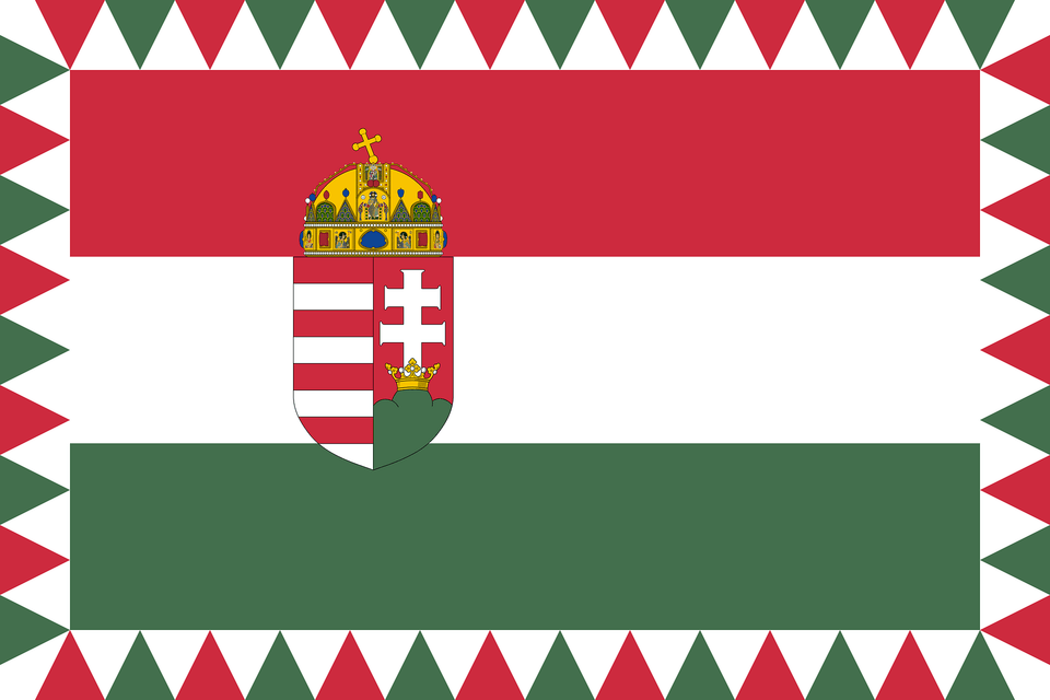 Flag Of The Commander Of The Royal Hungarian River Guard 1921 1939 Clipart Png Image